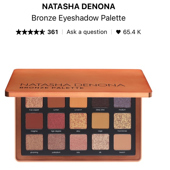 Natasha Denona Other - Natasha Denona Bronze Eyeshadow Palette